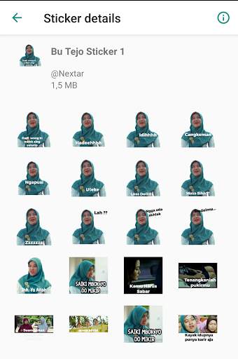 Bu Tejo Tilik - WAStickerApps screenshot 2