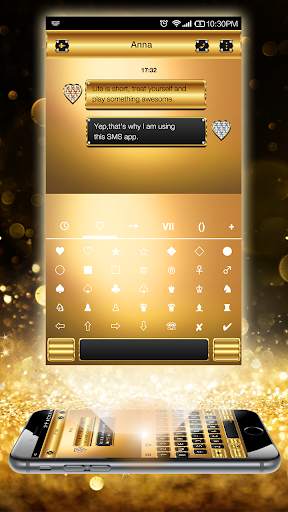 Gold Neon Emoji Keyboard स्क्रीनशॉट 6