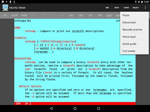 Mocha Telnet Lite screenshot 6