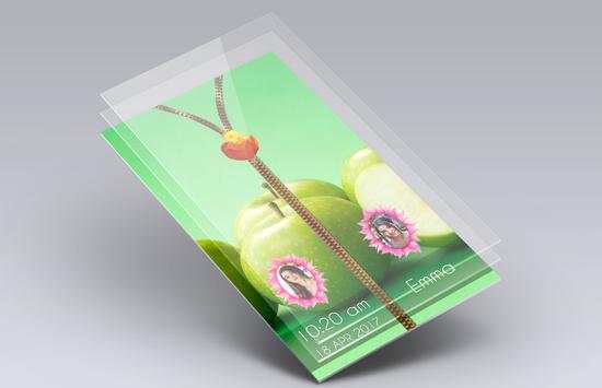 Green apple Zipper Lock Screen screenshot 5