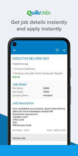 Quikr Jobs Search & Career App screenshot 1
