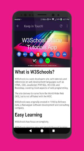 w3school web Tutorials - Learn Angular/html5/php screenshot 8