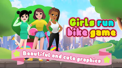 Girls run bike: Real bike racing screenshot 5