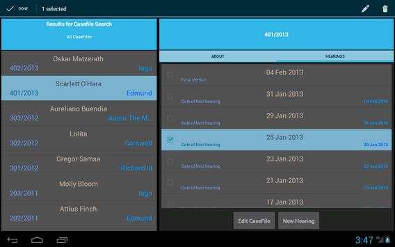 Dike trial: Calendar 4 Lawyers screenshot 10