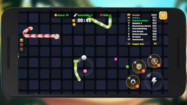 Worms Snake Zone Eats Candy screenshot 3