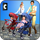 Triplets Baby Born Virtual Mother Game icon