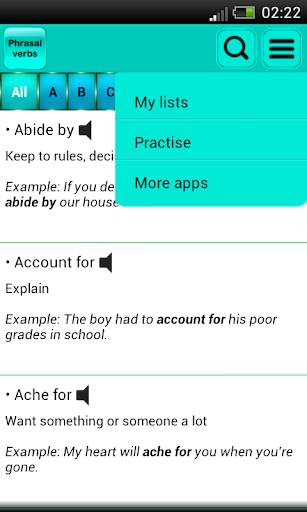 Phrasal verbs screenshot 3