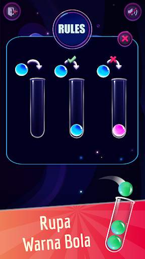 Ball Sort: Rupa Warna Bola screenshot 1