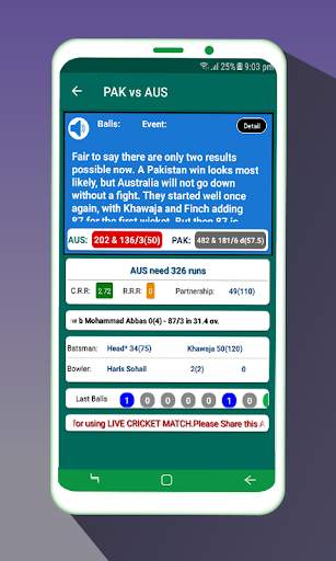 Live Cricket Match screenshot 4