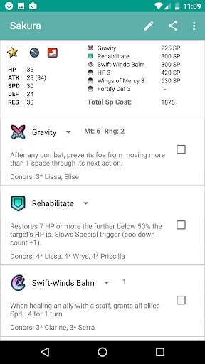 Feh: Fire Emblem Heroes Skills screenshot 3