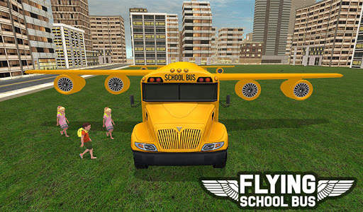 Flying School Bus Sim 2017 screenshot 12