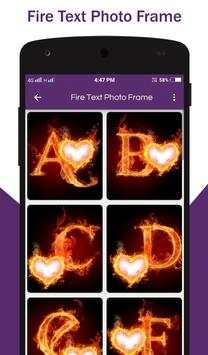 Fire Text Photo Frame screenshot 1
