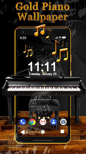 Gold Piano APUS Live Wallpaper screenshot 1