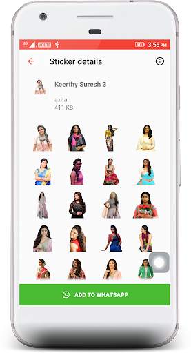 Keerthy Suresh Stickers 4 WhatsApp screenshot 3