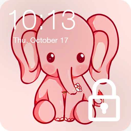 Cute Makaron Elephant Flamingo Cats HD Lock Screen icon