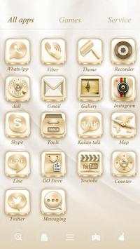 Pure Gold Go Launcher Theme screenshot 2