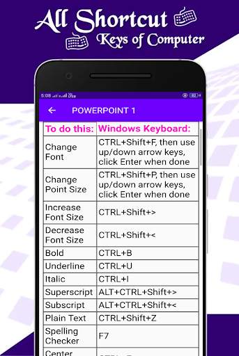 Computer Shortcut Keys Offline 2019 - All Computer screenshot 6