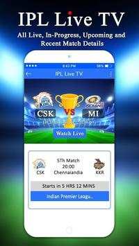 Live IPL TV - Cricket TV FREE screenshot 1