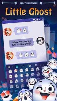 Emoji Keyboard：Little Ghost screenshot 1