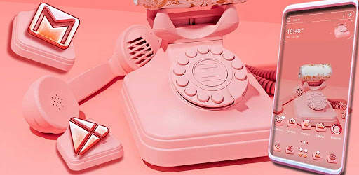 Old Pink Phone Launcher Theme screenshot 6