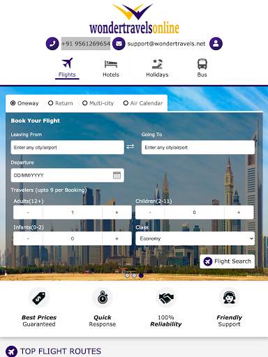 Wonder Travels - Flights, Hotel, Bus Booking App screenshot 3