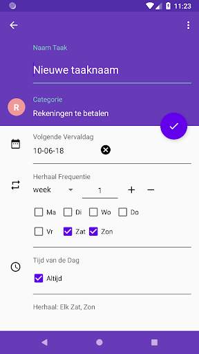 Run My Life - lijst met taken screenshot 2
