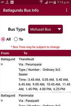 Batlagundu Bus Info screenshot 4