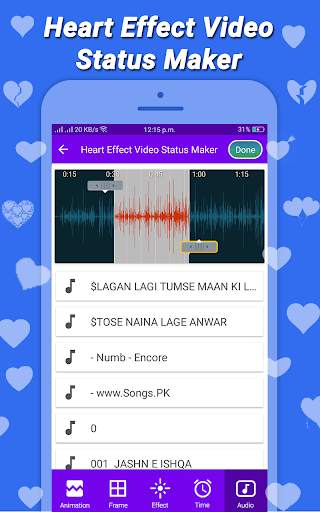 Heart Effect Video Status Maker & Video Status2018 screenshot 4