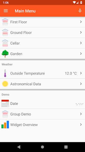 openHAB Beta screenshot 1