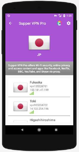 Supper VPN - Free VPN Unlimited Japan Usa Germany screenshot 3