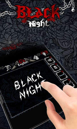Black Night GO Keyboard Theme स्क्रीनशॉट 6