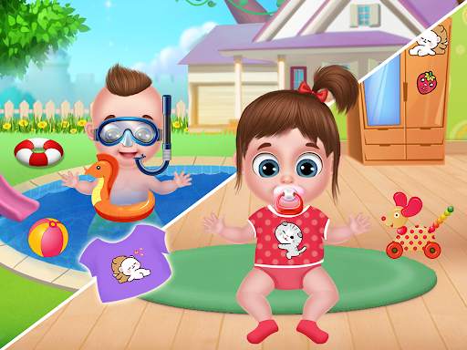 Twins babysitter daycare games screenshot 2