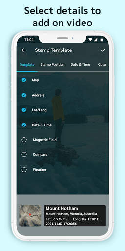 GPS video camera: Video stamp & watermark on video screenshot 3