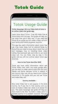 Totok Guide - HD Video & Voice Call 2020 screenshot 2