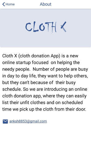 Cloth X - A Cloth Donation App screenshot 2