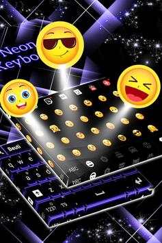 Dark Blue Neon Keyboard screenshot 2