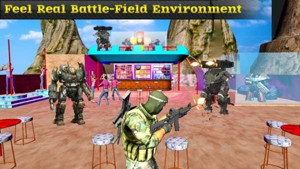 Clash of combat commando: Robot Action war 3D screenshot 2