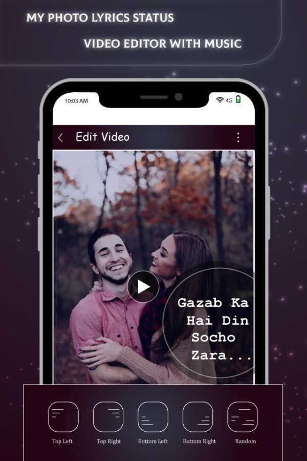 My Photo Lyrics Status Video Maker With Music screenshot 1