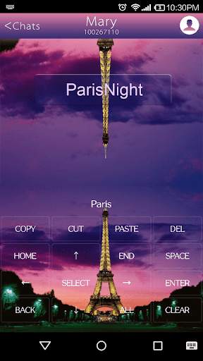 Paris Night Keyboard -Emoji स्क्रीनशॉट 3