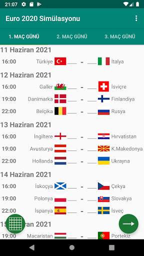 EURO 2020 Simülasyonu screenshot 1
