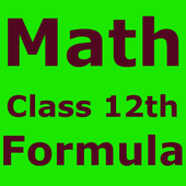 Maths formulas 12th class pdf icon