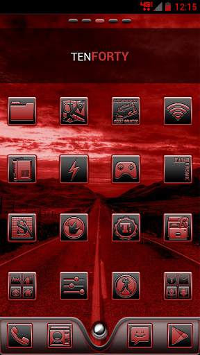 Serenity Launcher Theme Red screenshot 5