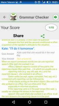 Inglês Grammar Checker e Test screenshot 2