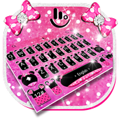 Pink Cute Bowknot Keyboard Theme icon
