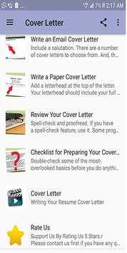 Cover letter screenshot 1