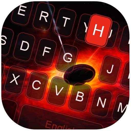 Galaxy Black Hole 3D Keyboard Theme 