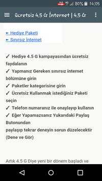 ücretsiz 4.5G internet screenshot 4