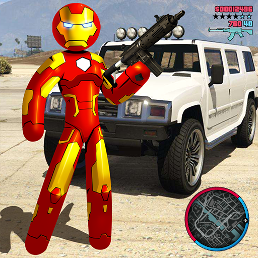 Stickman Iron Rope Hero Gangstar Crime icon