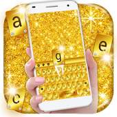 Gold Glitter Keyboard Theme 10001004