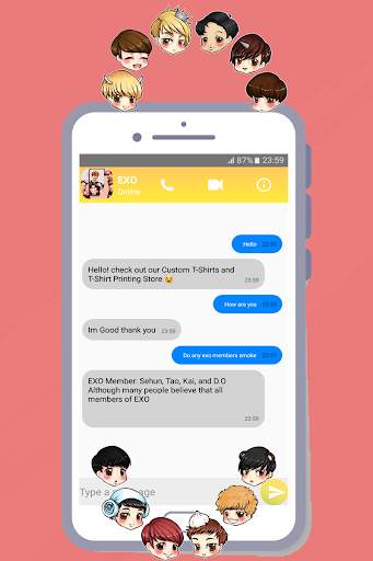 Exo Fake Video Call: Call With Exo Idol kpop Prank скриншот 3
